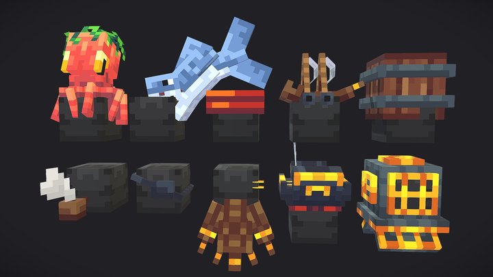 Pirate cosmetic pack 3D Model