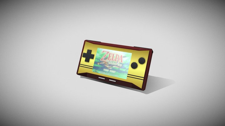 Lowpoly Gameboy Micro 3D Model