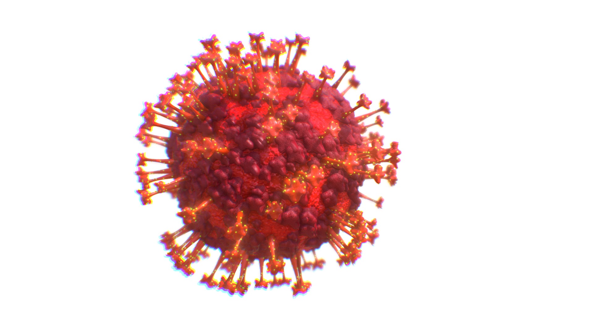 3D model coronavirus - This is a 3D model of the coronavirus. The 3D model is about a red and orange explosion.