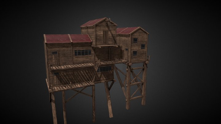 Factory Building 3D Model