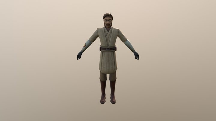 CGI HD Obi-Wan Kenobi 3D Model