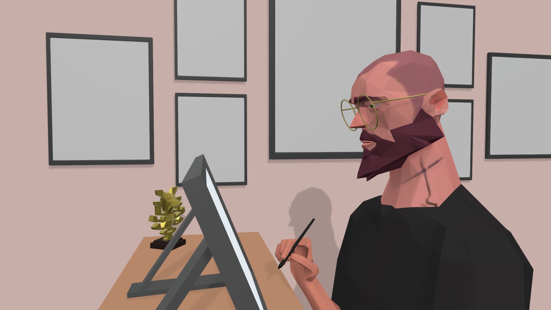 Max in his studio - 3D model by lonelypeeper [73f539f] - Sketchfab