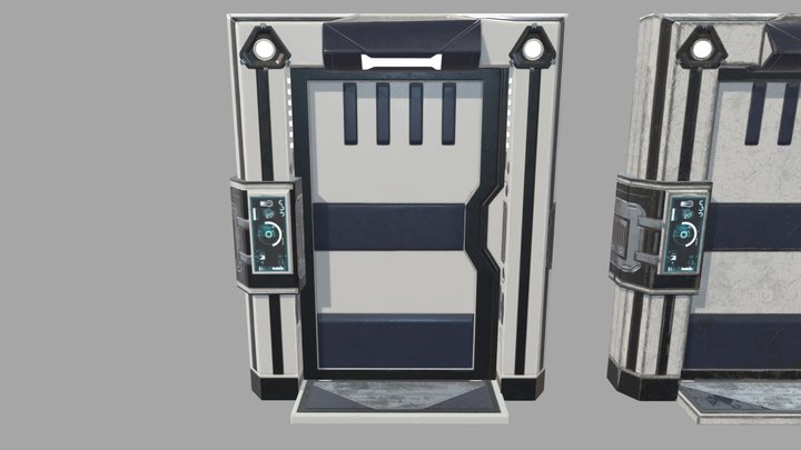 Fantasy Sci-Fi Door 5 3D Model