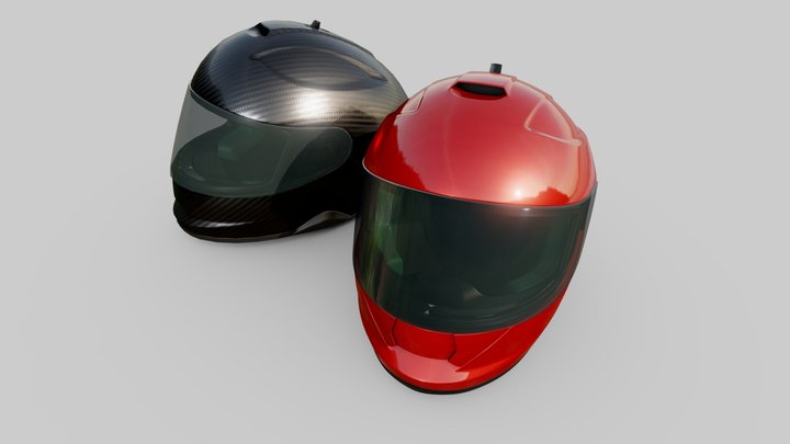 Fullface Motorsports Racing Helmet 3D Model