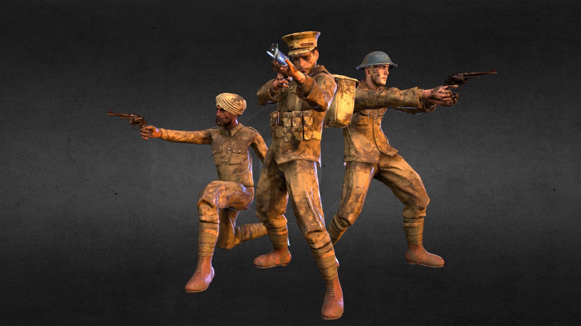 WW1 British Soldiers - 3D Model By Arron Manchester (@dantejinx ...