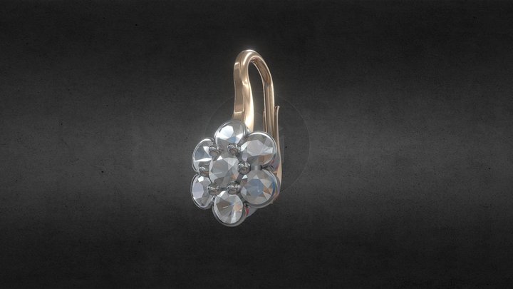 CLUSTER STYLE EARRING 3D Model