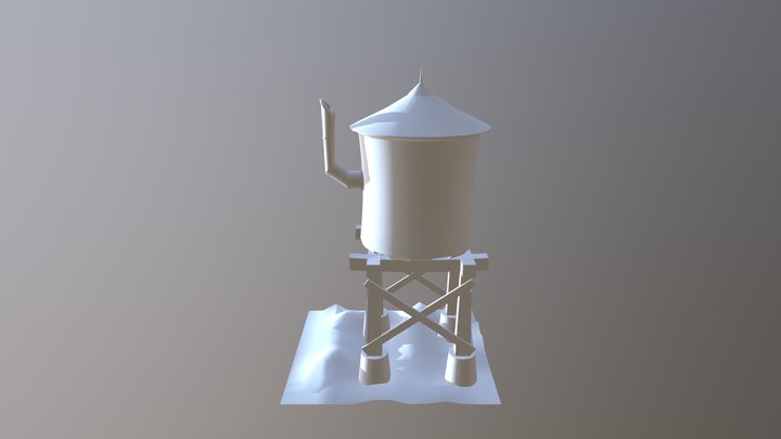 Water Tank Fortnite 3D Model