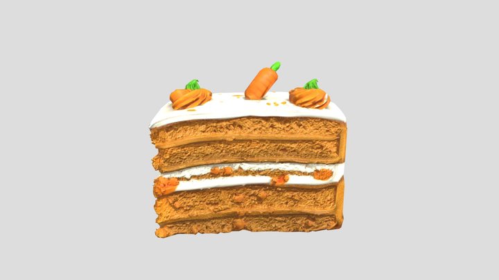 Rectangular slice carrot cake