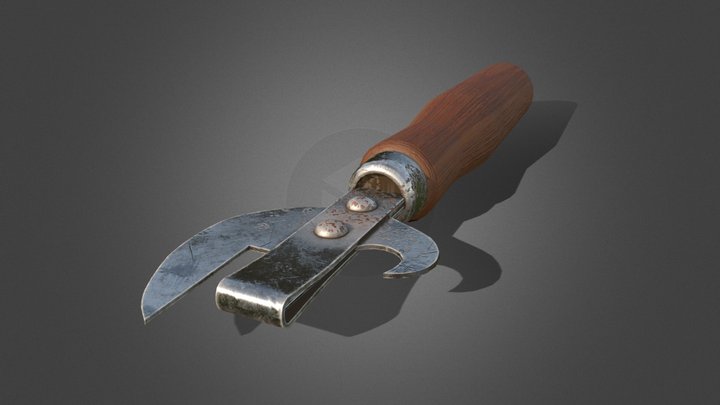 Low Poly Canning Knife 3D Model