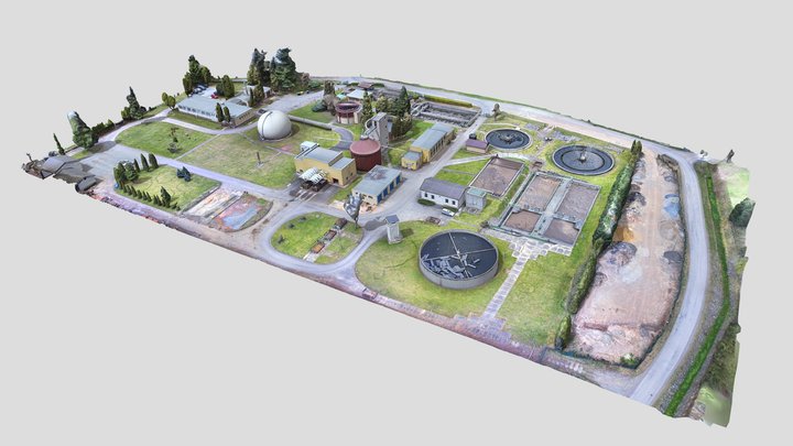 ČOV Rakovn ík // Sewage treatment plant 3D Model
