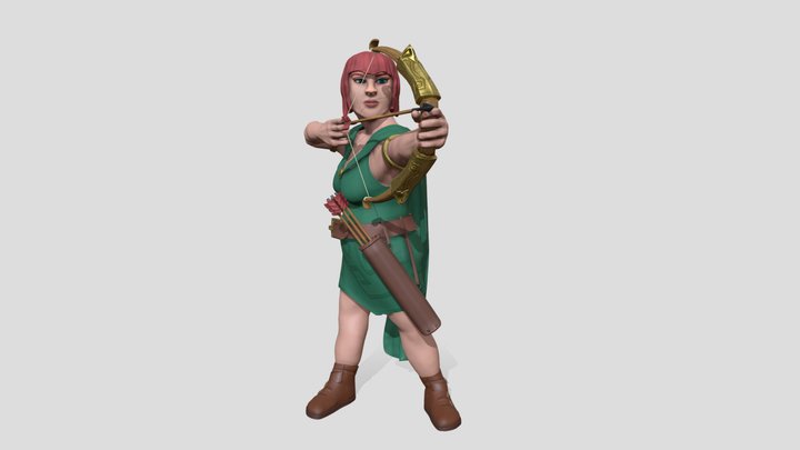 Archer stylized 3D Model