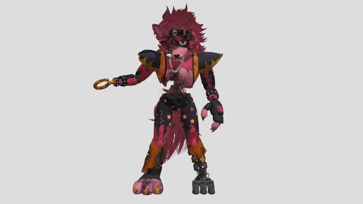 Shattered Glamrock Foxy 3D Model