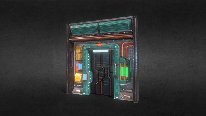 Sci-Fi Door 3D Model