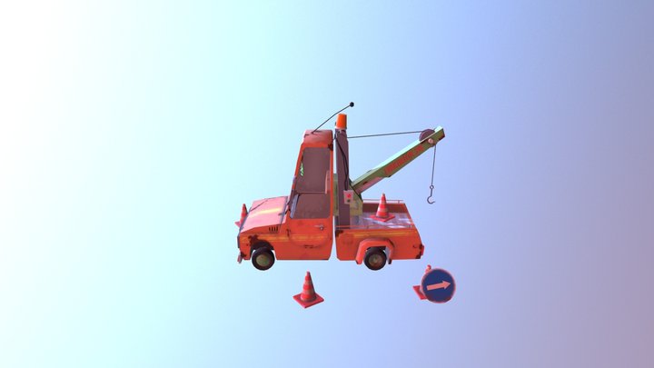 Evakuator car 3D Model