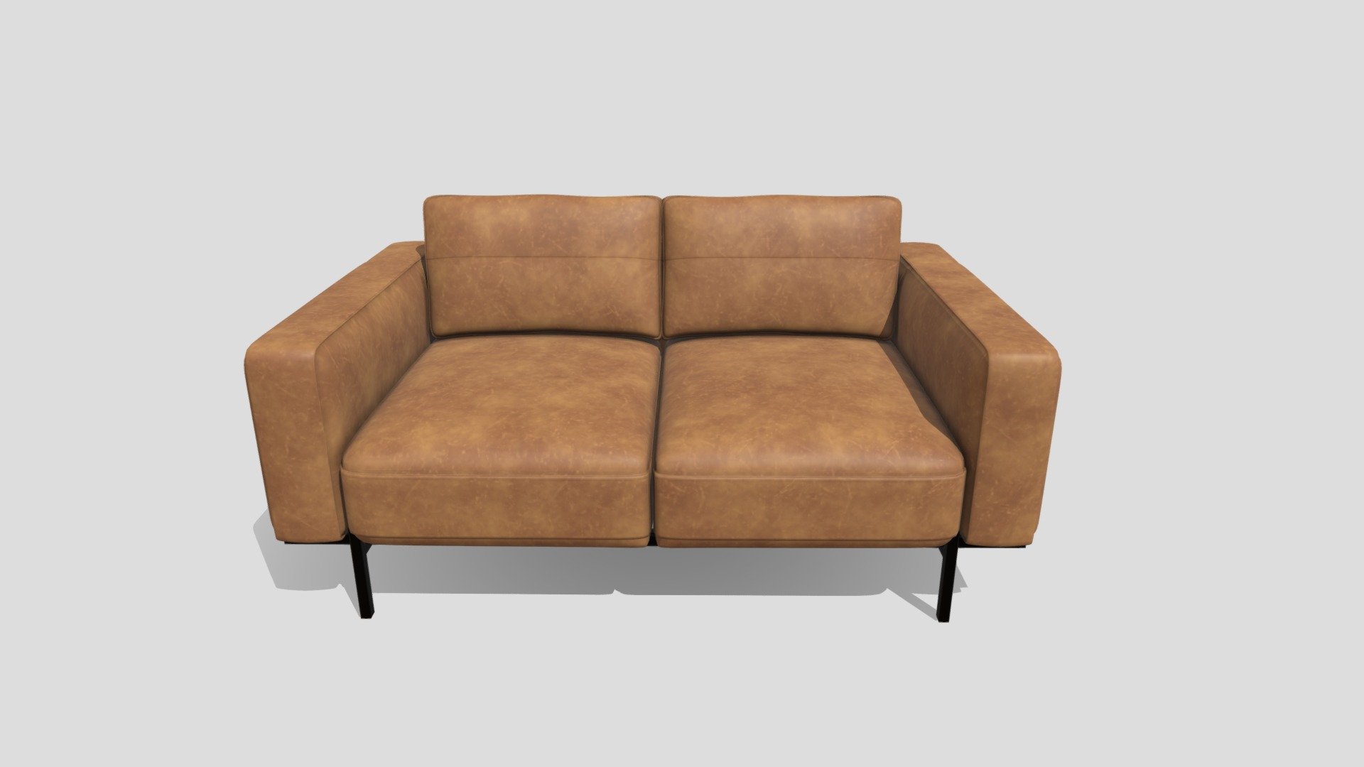 Jarrod 2 Seater Sofa, Outback Tan Leather