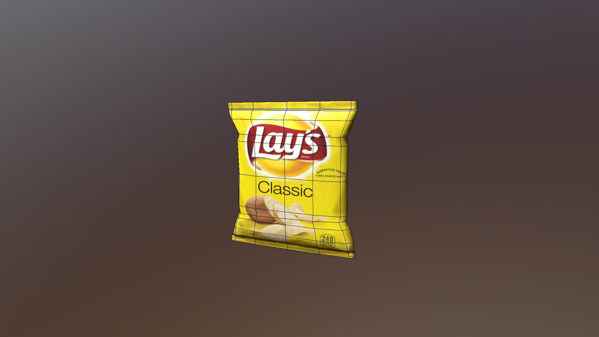 Low Poly Potato Chips Bag