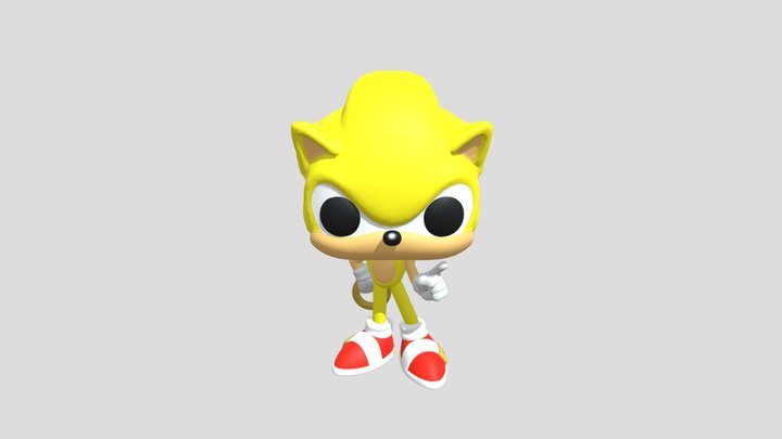 SA1 Super Sonic Funko Pop 3D Model