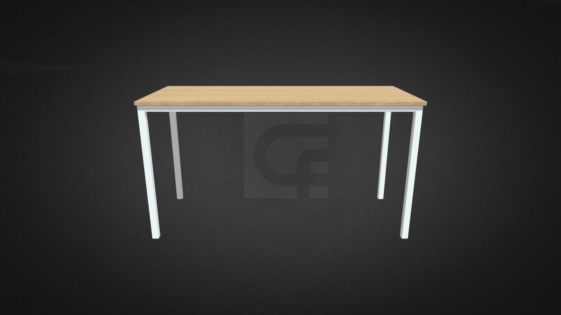 3D model Corrine Oak High Table Hire - This is a 3D model of the Corrine Oak High Table Hire. The 3D model is about a white square with a black background.