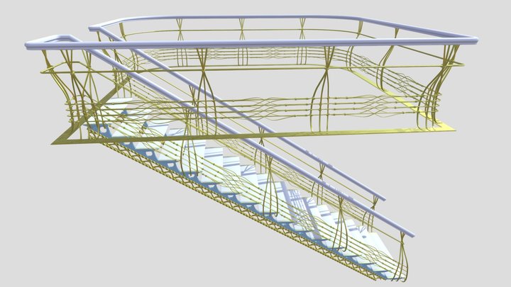 Ladder gold 3D Model