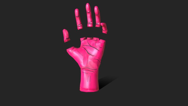 Hand Cartoon Style 3D Model
