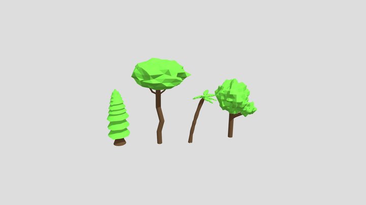 low-poly trees – Modèle 3D gratuit STL