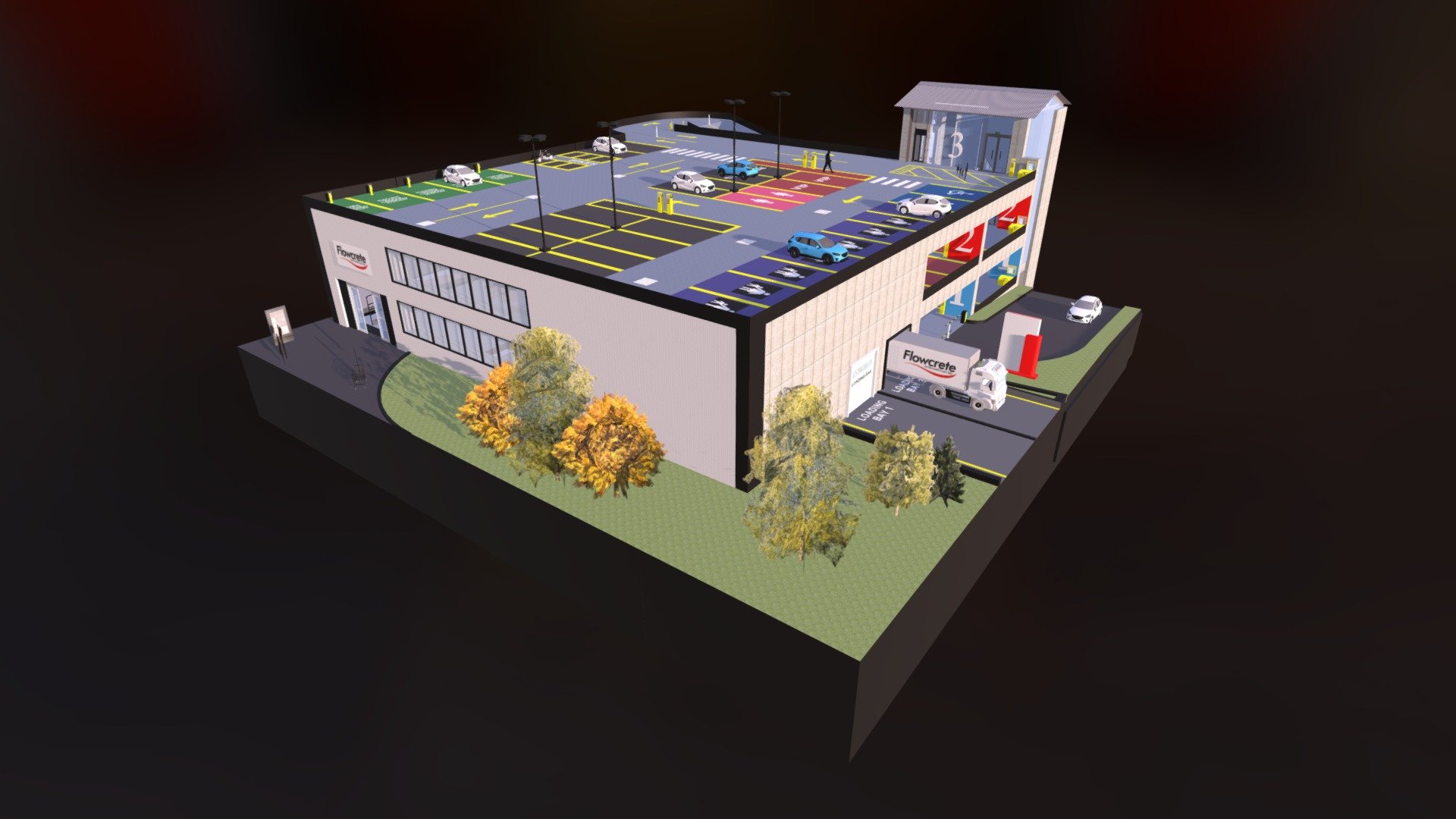 [UK] Interactive 3D Model - Car Park - 3D model by Flowcrete Group ...