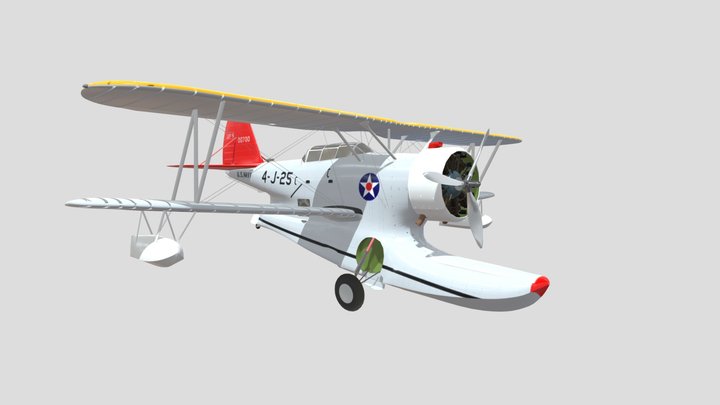 Grumman J2f-5 Duck 3D Model