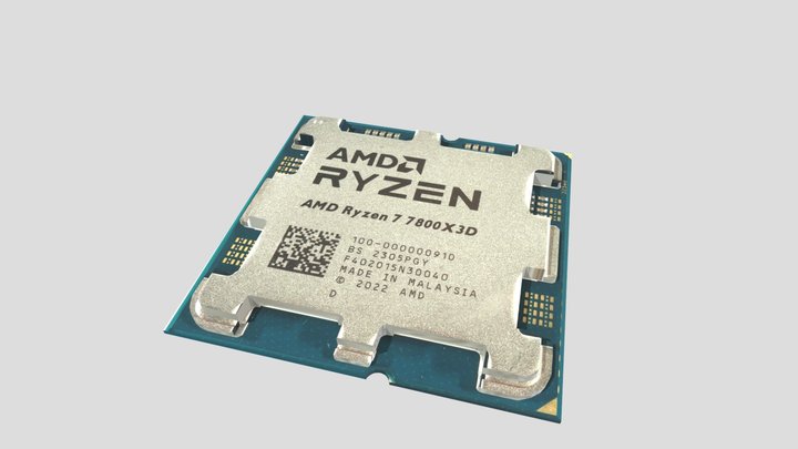 AMD Ryzen 7 7800X3D 3D model 3D Model
