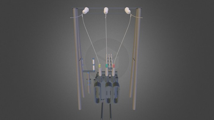 High voltage transformer N300614 3D Model