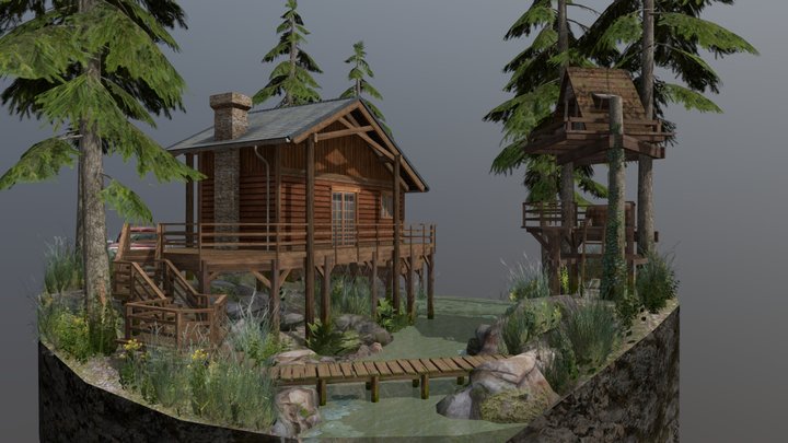 "The Forest Loner" _ Diorama Assignment 3D Model