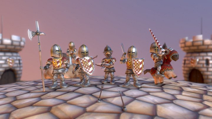 Medieval Squad 3D Model