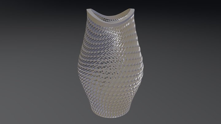 Fish Mouth Vase (open wall) 3D Model