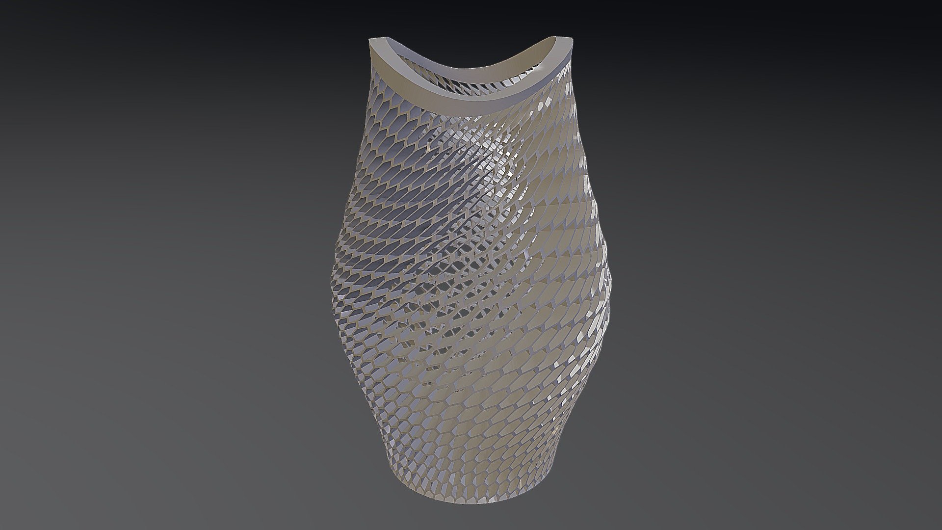Fish Mouth Vase (open wall)