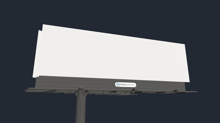 Circle Graphics Billboard 3D Model