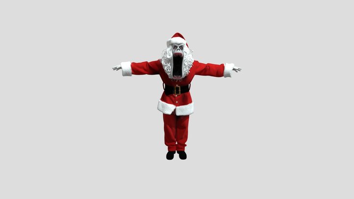 Ghastly Santa Mask 3D Model