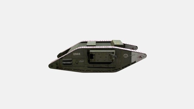 WW1 - British MKV Tank 3D Model