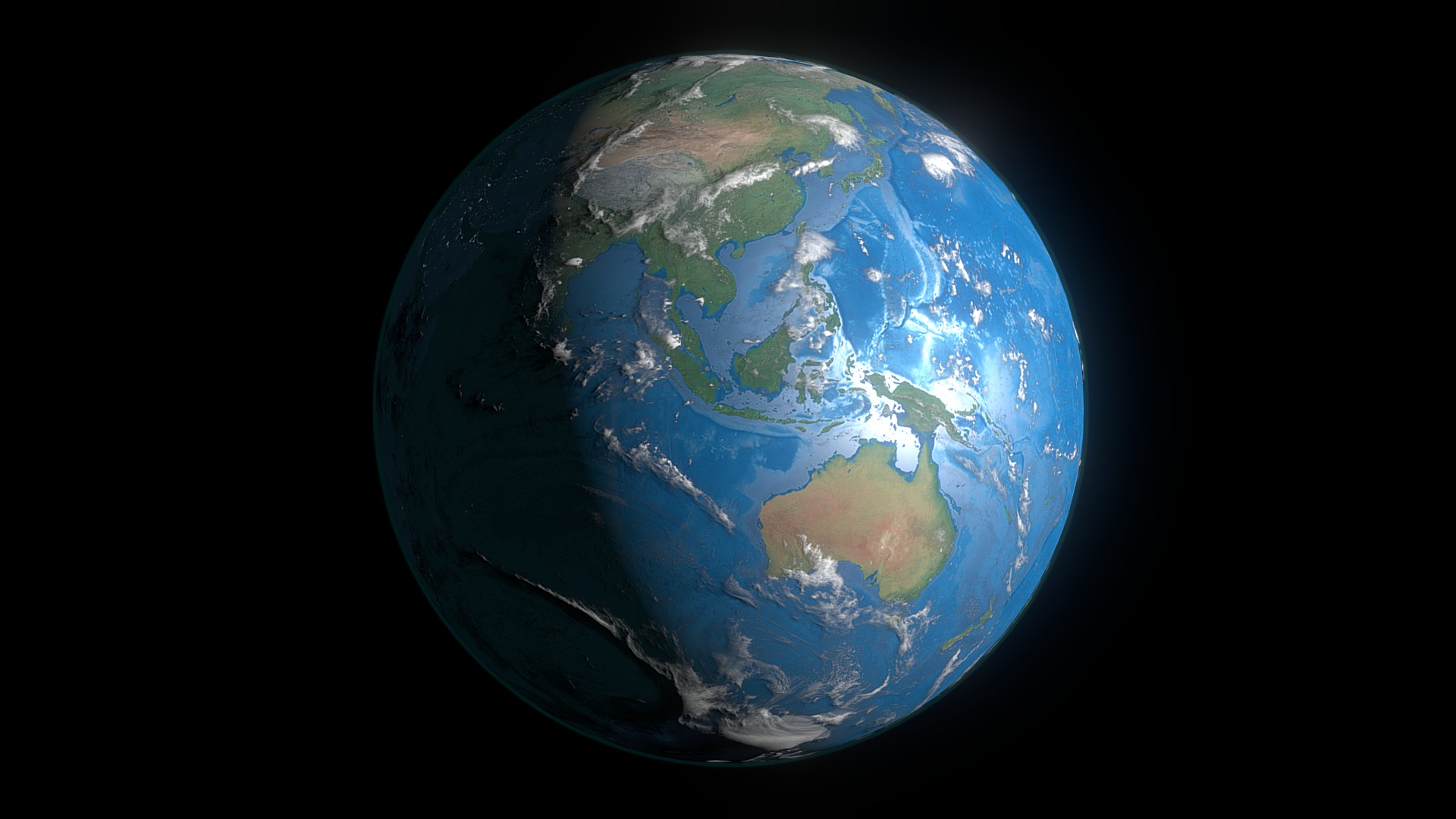 3D model Earth - This is a 3D model of the Earth. The 3D model is about a planet with clouds and water.