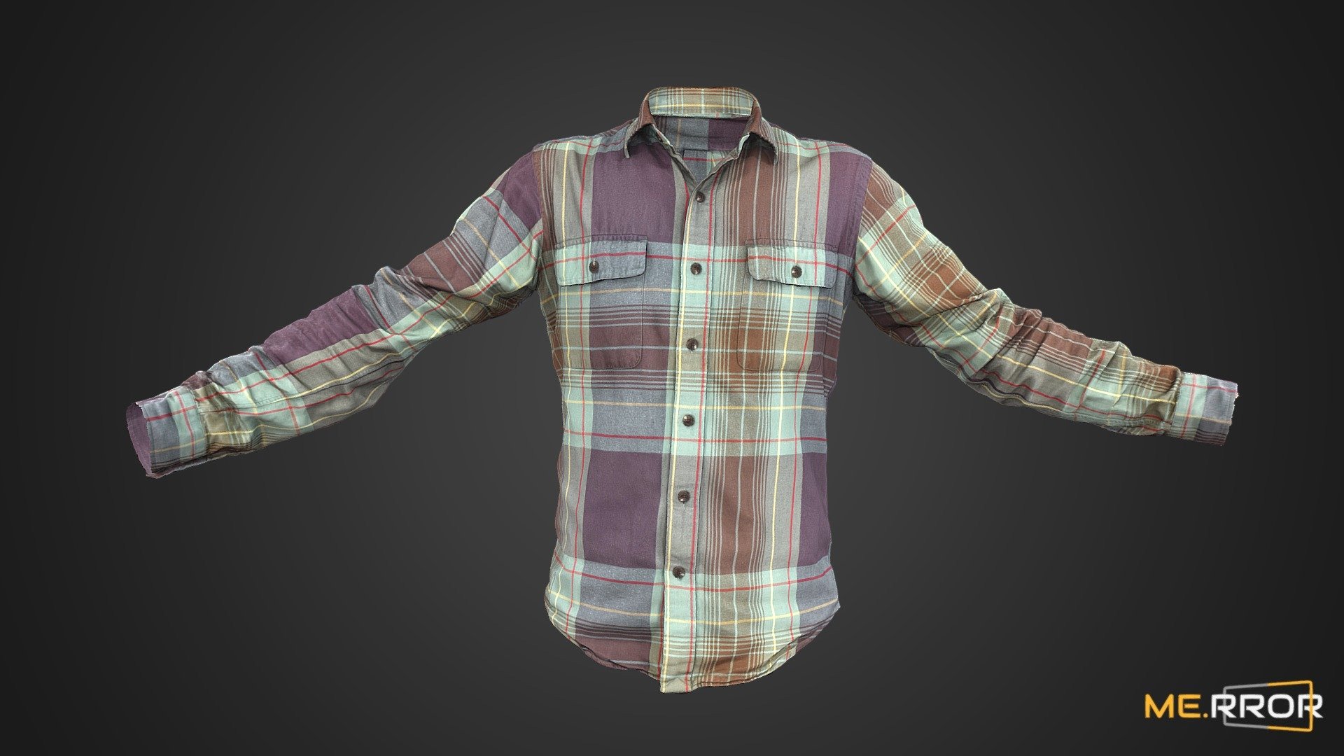 Green checkered shirt - Buy Royalty Free 3D model by ME.RROR Studio ...