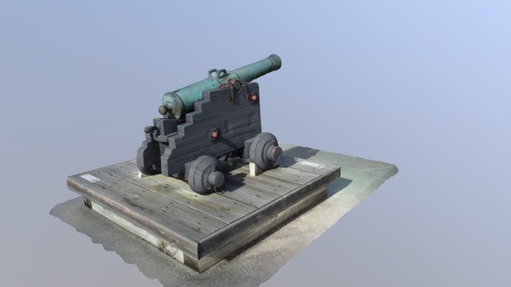 Bronze Cannon from Castillo de San Marcos 3D Model