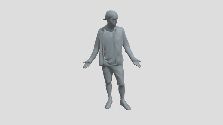 Lowpoly Male Standing – Free 3D Model STL