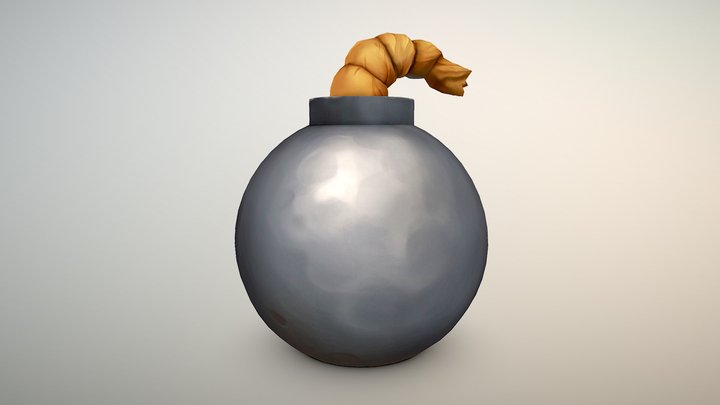 Bomb - 3D hand-painted stylized for video games. 3D Model