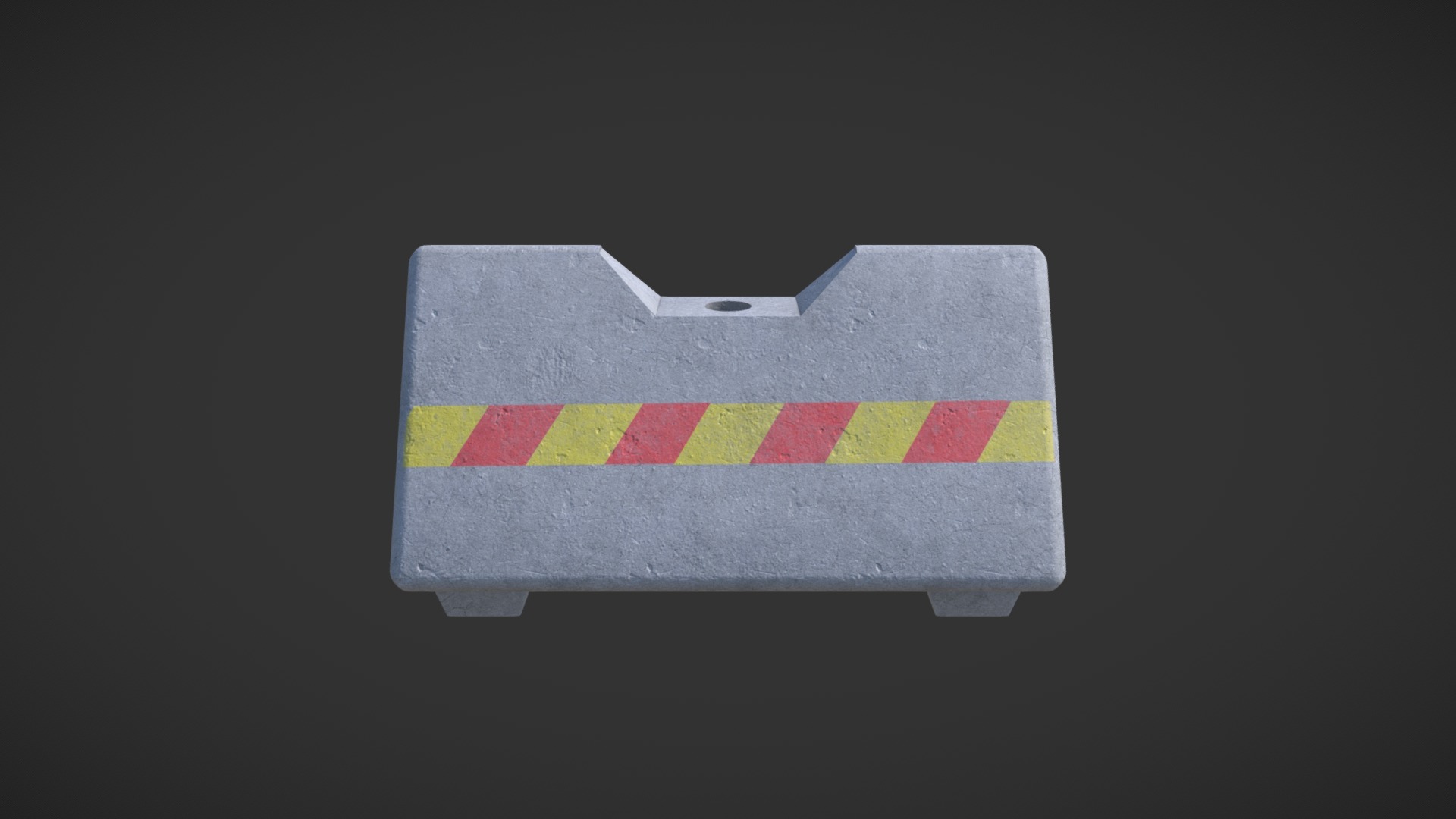 3D model Jersey barrier - This is a 3D model of the Jersey barrier. The 3D model is about a small box with a colorful design.