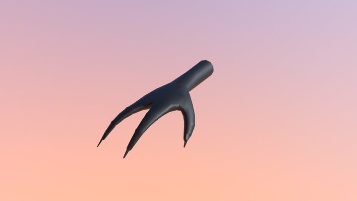 Mano 3 Dedos 3D Model