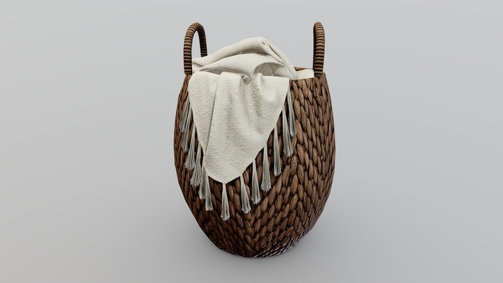 Woven Basket 3D Model