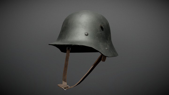 German WW1 Helmet 3D Model