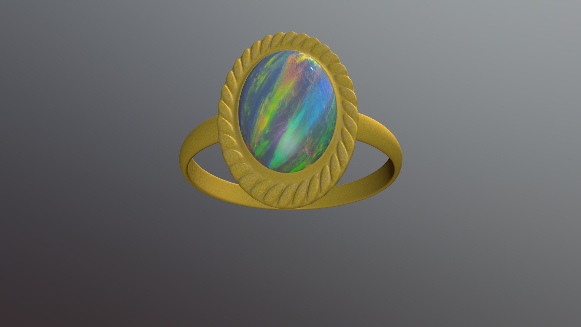Ring with opal stone