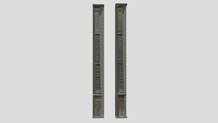 Colonnes de la tribune d'orgue 3D Model