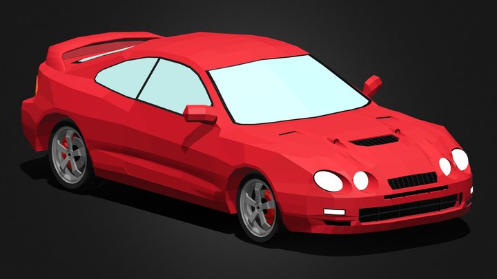 Toyota Celica 6th Gen - Low Poly 3D Model
