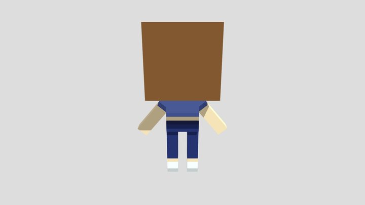 Blockbench Chibi Person 3D Model