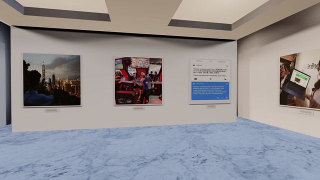 Instamuseum for @ment97 Art gallery 3D Model